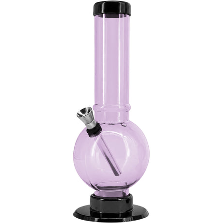 JM Enterprises 9-12" Acrylic Straight Tube Bubble Bottom Bong - Multiple Colors