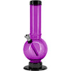 JM Enterprises 9-12" Acrylic Straight Tube Bubble Bottom Bong - Multiple Colors