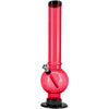 JM Enterprises 9-12" Acrylic Straight Tube Bubble Bottom Bong - Multiple Colors