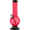 JM Enterprises 9-12" Acrylic Straight Tube Bubble Bottom Bong - Multiple Colors