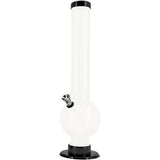 JM Enterprises 9-12" Acrylic Straight Tube Bubble Bottom Bong - Multiple Colors