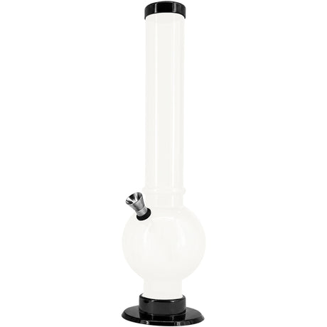 JM Enterprises 9-12" Acrylic Straight Tube Bubble Bottom Bong - Multiple Colors