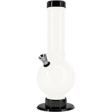 JM Enterprises 9-12" Acrylic Straight Tube Bubble Bottom Bong - Multiple Colors