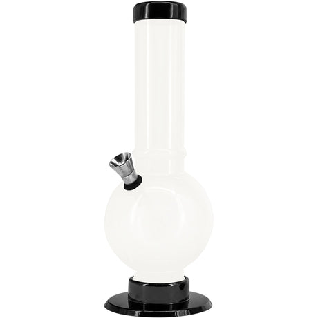 JM Enterprises 9-12" Acrylic Straight Tube Bubble Bottom Bong - Multiple Colors