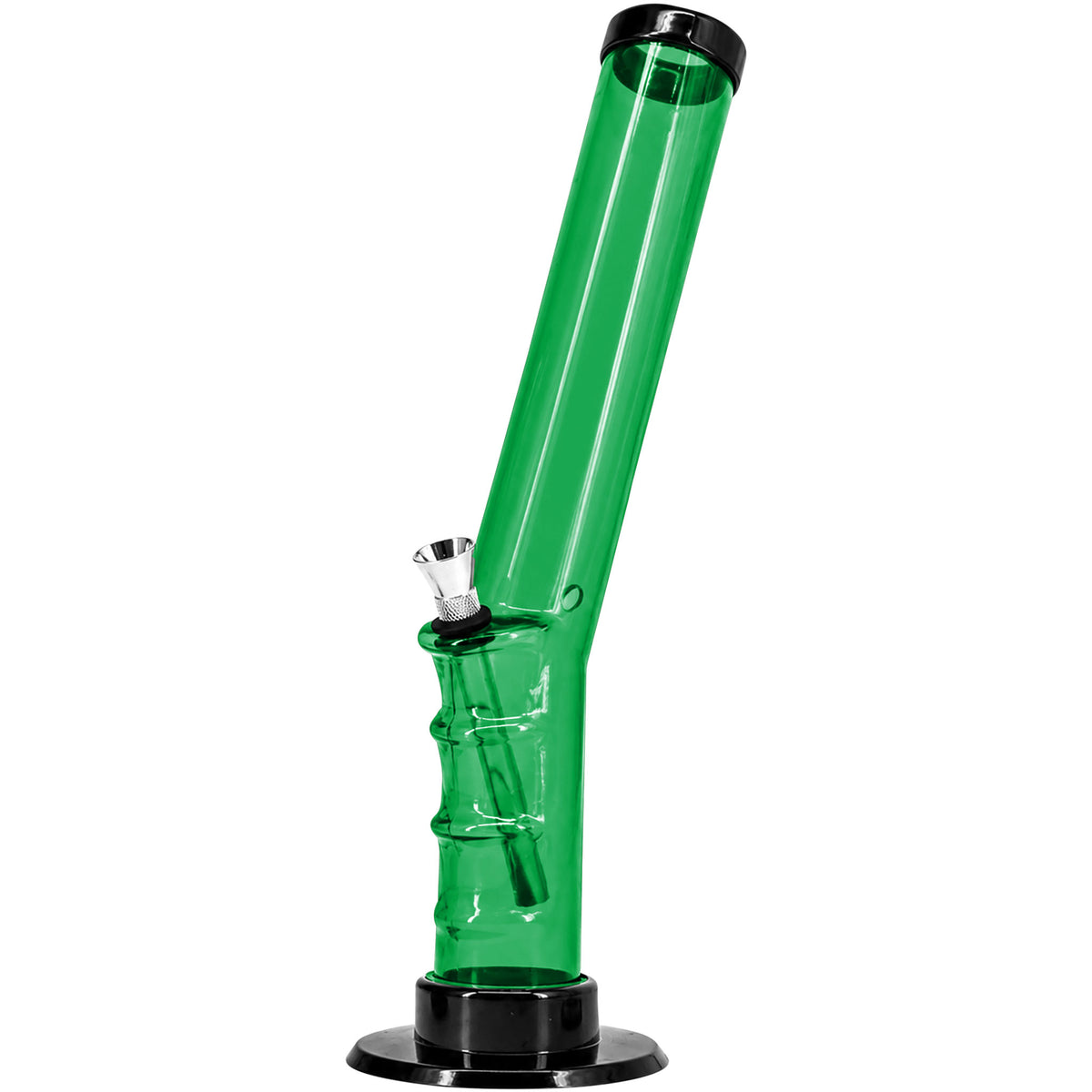 JM Enterprises 9-12" Acrylic Angled Straight Tube Bong - Multiple Colors