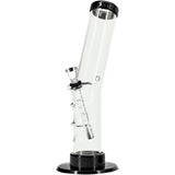 JM Enterprises 9-12" Acrylic Angled Straight Tube Bong - Multiple Colors
