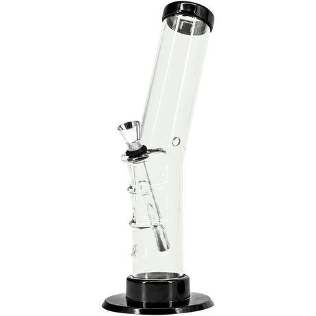 JM Enterprises 9-12" Acrylic Angled Straight Tube Bong - Multiple Colors