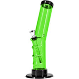 JM Enterprises 9-12" Acrylic Angled Straight Tube Bong - Multiple Colors
