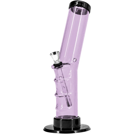 JM Enterprises 9-12" Acrylic Angled Straight Tube Bong - Multiple Colors