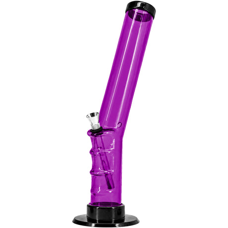 JM Enterprises 9-12" Acrylic Angled Straight Tube Bong - Multiple Colors
