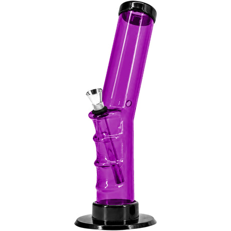 JM Enterprises 9-12" Acrylic Angled Straight Tube Bong - Multiple Colors