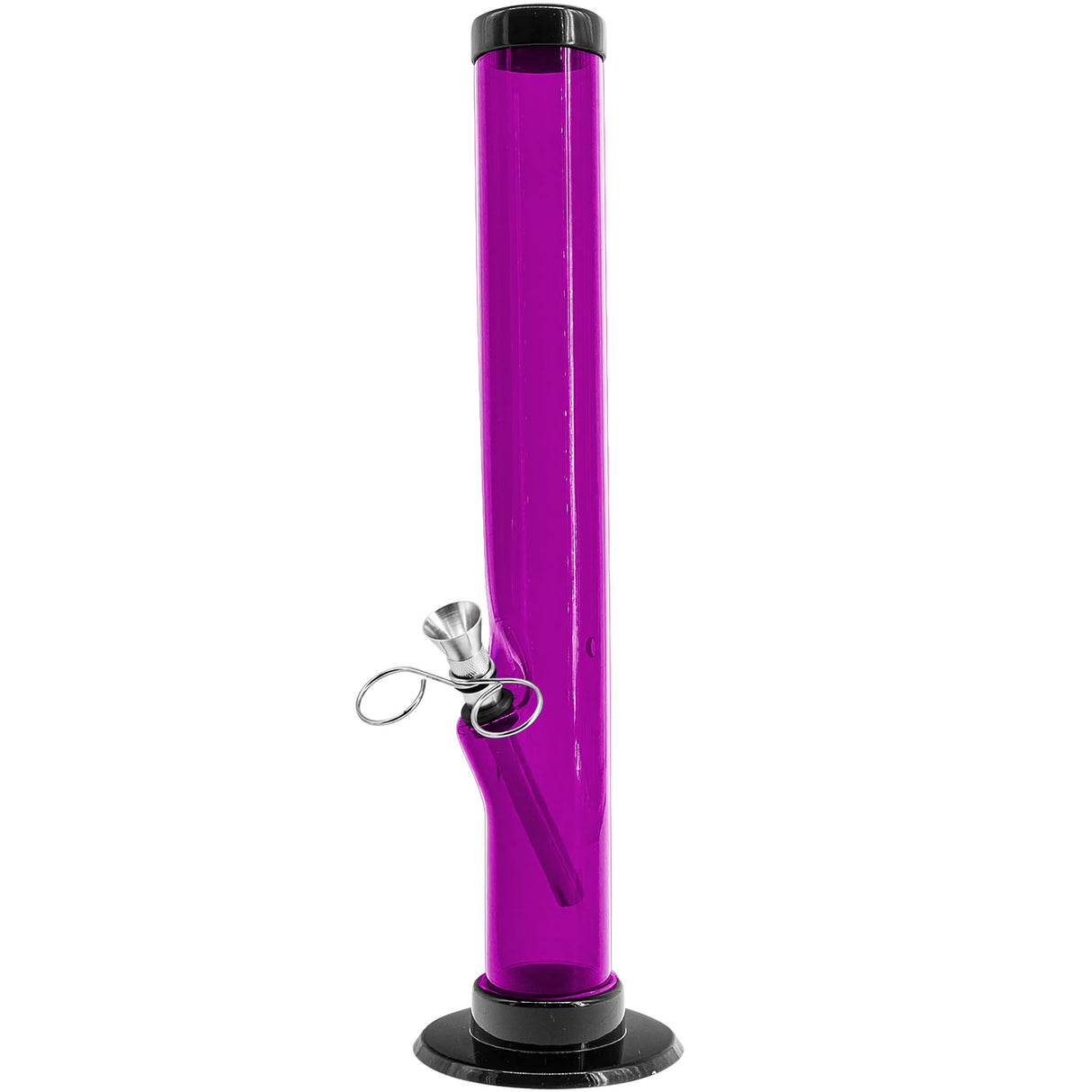 JM Enterprises 6-9-12" Acrylic Straight Tube Bong - 1.5" Tube Diameter - Multiple Colors