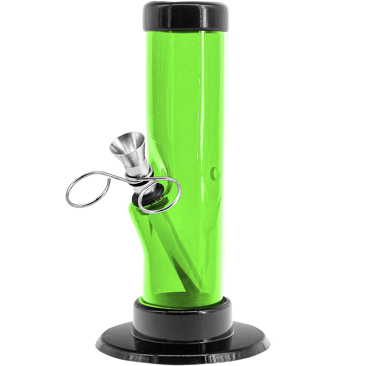 JM Enterprises 6-9-12" Acrylic Straight Tube Bong - 1.5" Tube Diameter - Multiple Colors