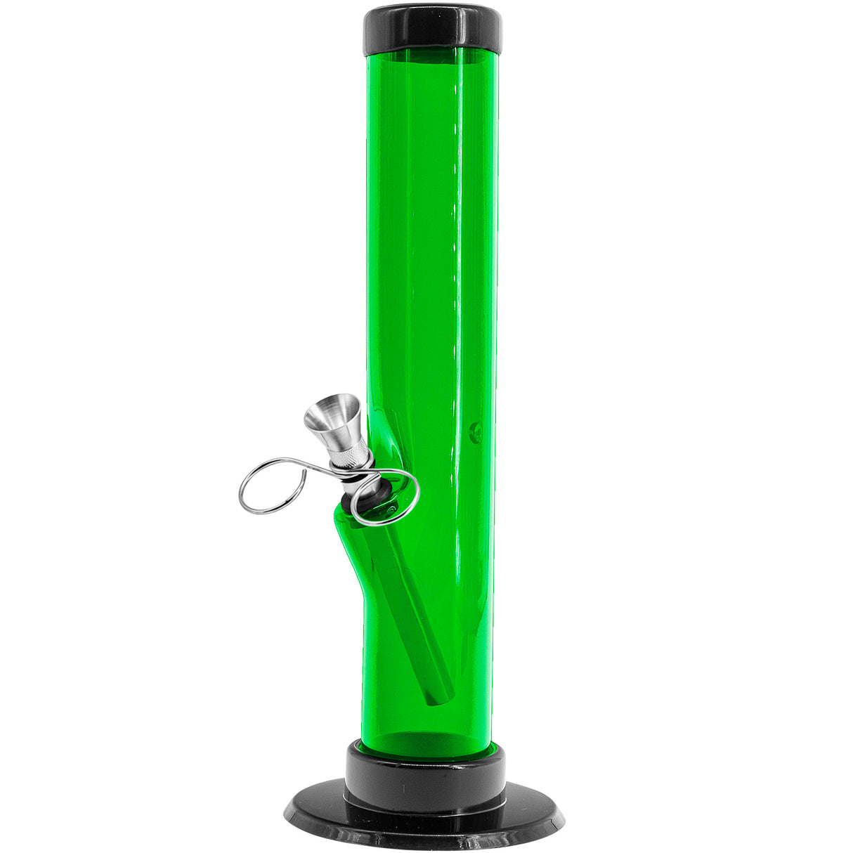 JM Enterprises 6-9-12" Acrylic Straight Tube Bong - 1.5" Tube Diameter - Multiple Colors
