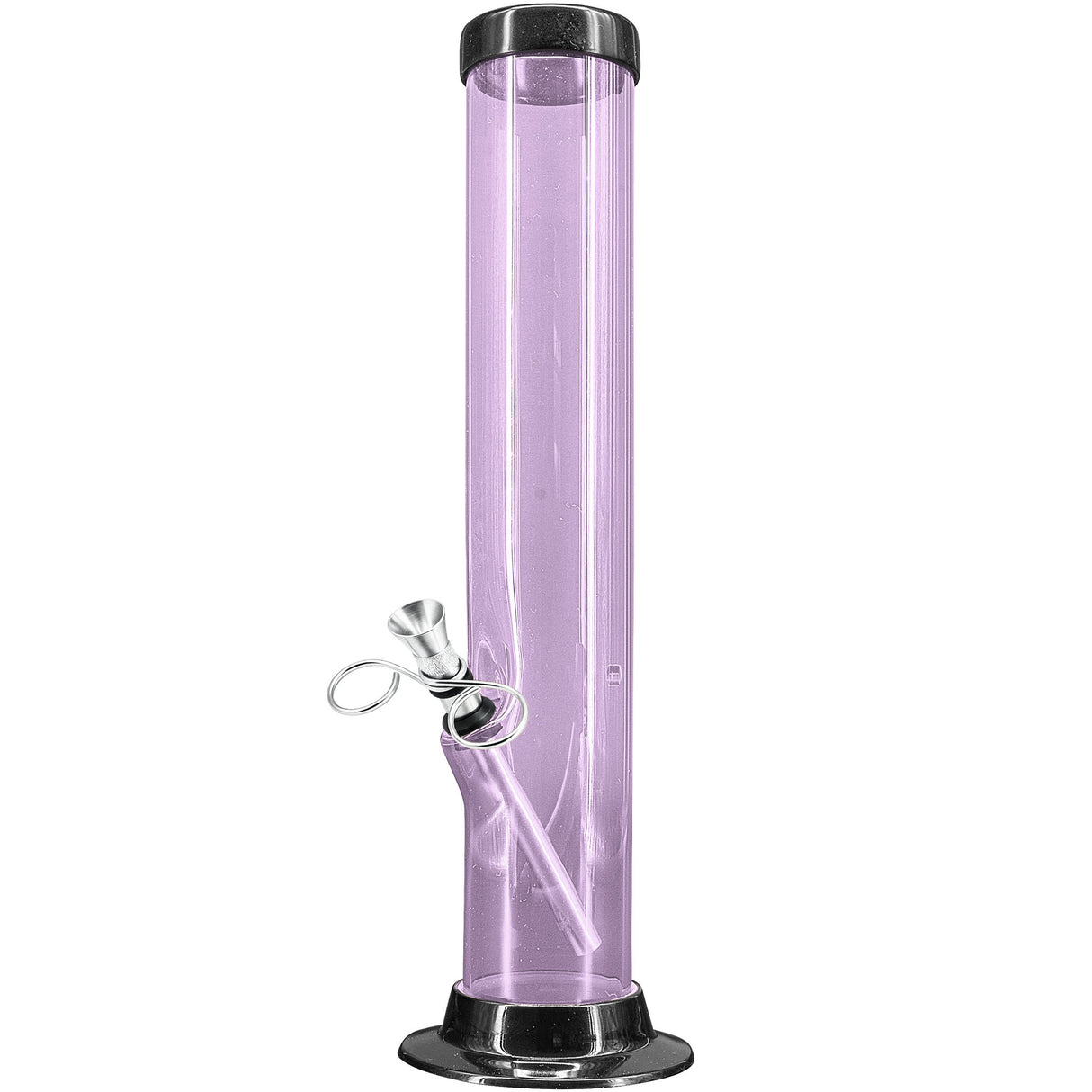 JM Enterprises 6-9-12-15" Acrylic Straight Tube Basic Bong - 2" Tube Diameter - Multiple Colors