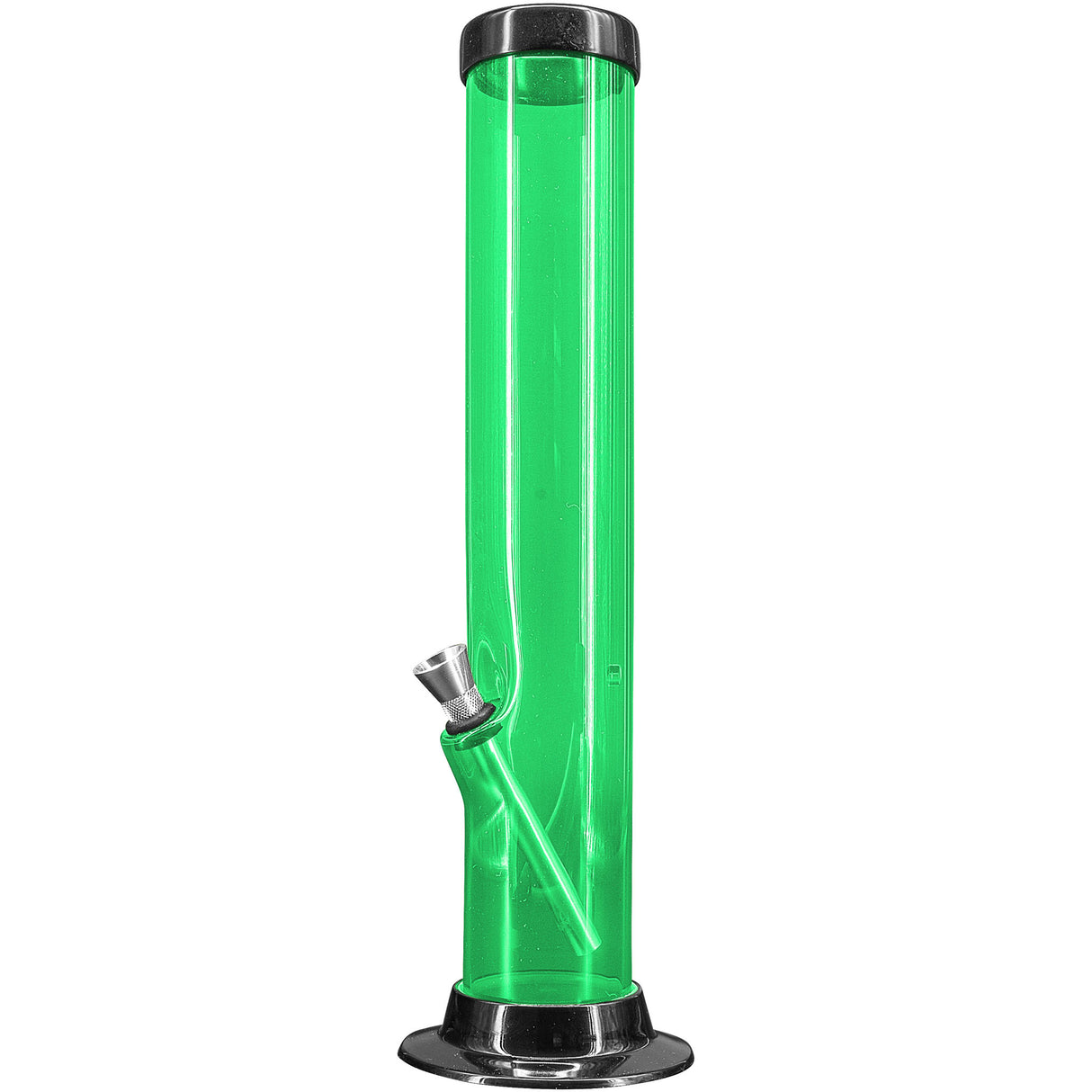 JM Enterprises 6-9-12-15" Acrylic Straight Tube Basic Bong - 2" Tube Diameter - Multiple Colors