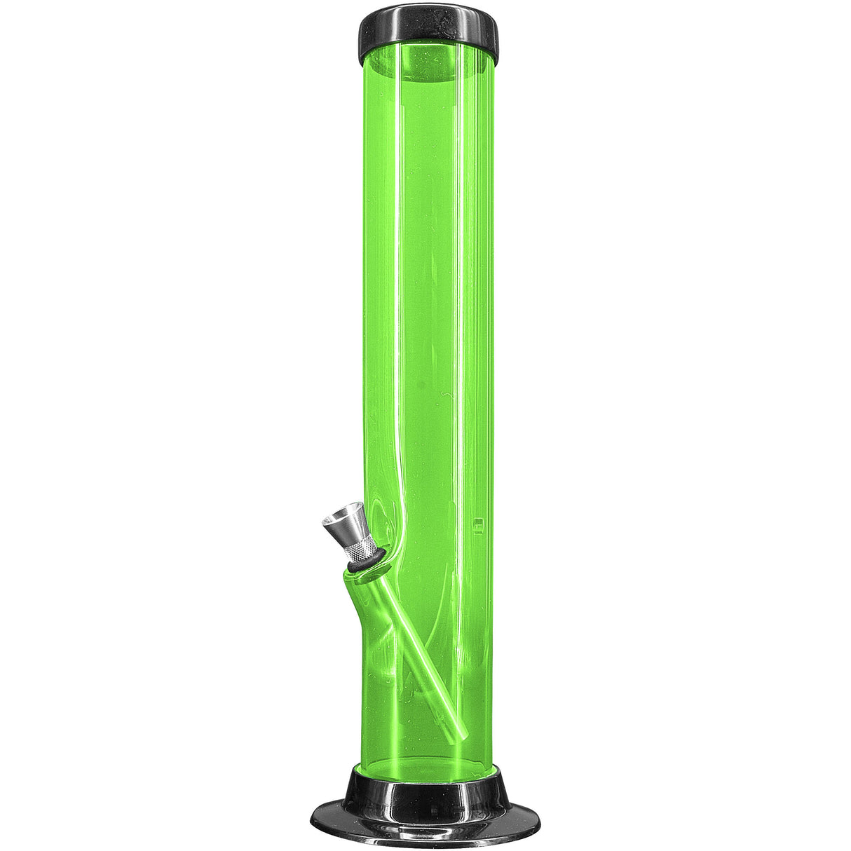 JM Enterprises 6-9-12-15" Acrylic Straight Tube Basic Bong - 2" Tube Diameter - Multiple Colors
