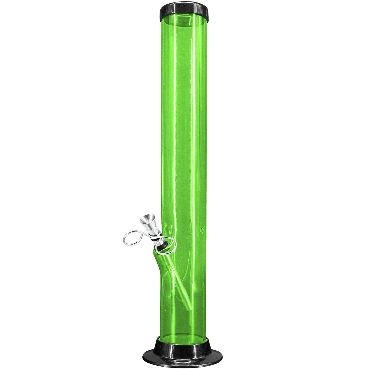 JM Enterprises 6-9-12-15" Acrylic Straight Tube Basic Bong - 2" Tube Diameter - Multiple Colors
