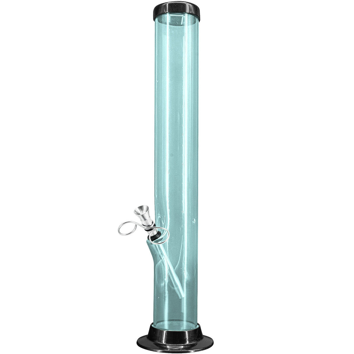 JM Enterprises 6-9-12-15" Acrylic Straight Tube Basic Bong - 2" Tube Diameter - Multiple Colors