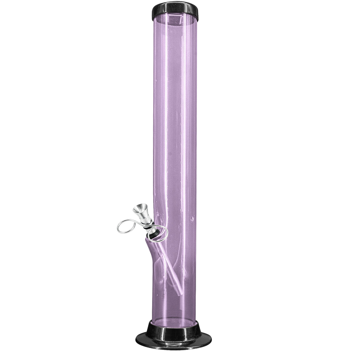 JM Enterprises 6-9-12-15" Acrylic Straight Tube Basic Bong - 2" Tube Diameter - Multiple Colors