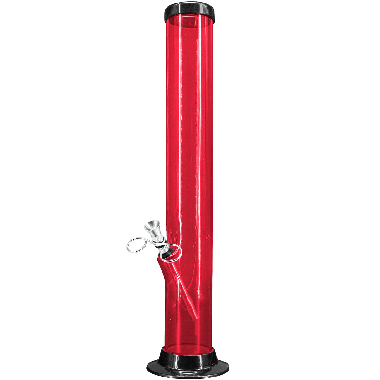JM Enterprises 6-9-12-15" Acrylic Straight Tube Basic Bong - 2" Tube Diameter - Multiple Colors
