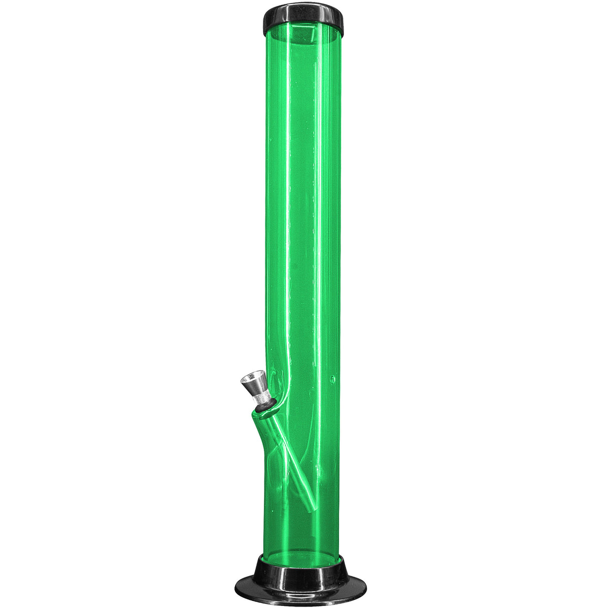 JM Enterprises 6-9-12-15" Acrylic Straight Tube Basic Bong - 2" Tube Diameter - Multiple Colors