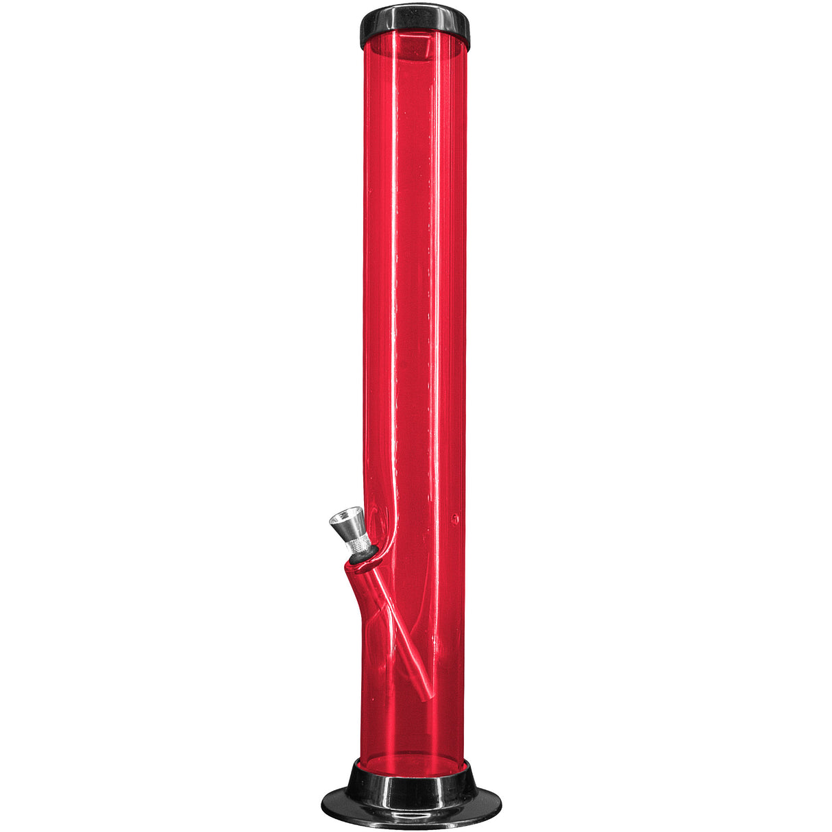 JM Enterprises 6-9-12-15" Acrylic Straight Tube Basic Bong - 2" Tube Diameter - Multiple Colors