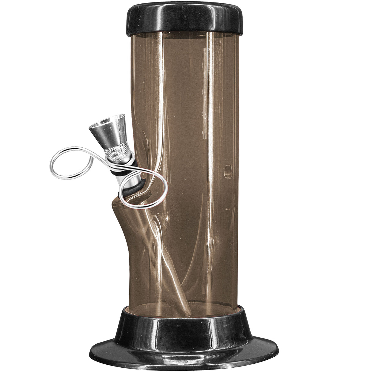 JM Enterprises 6-9-12-15" Acrylic Straight Tube Basic Bong - 2" Tube Diameter - Multiple Colors