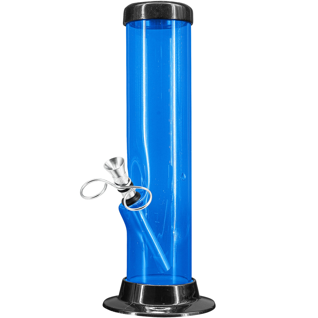 JM Enterprises 6-9-12-15" Acrylic Straight Tube Basic Bong - 2" Tube Diameter - Multiple Colors