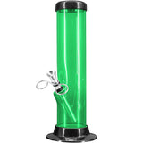 JM Enterprises 6-9-12-15" Acrylic Straight Tube Basic Bong - 2" Tube Diameter - Multiple Colors