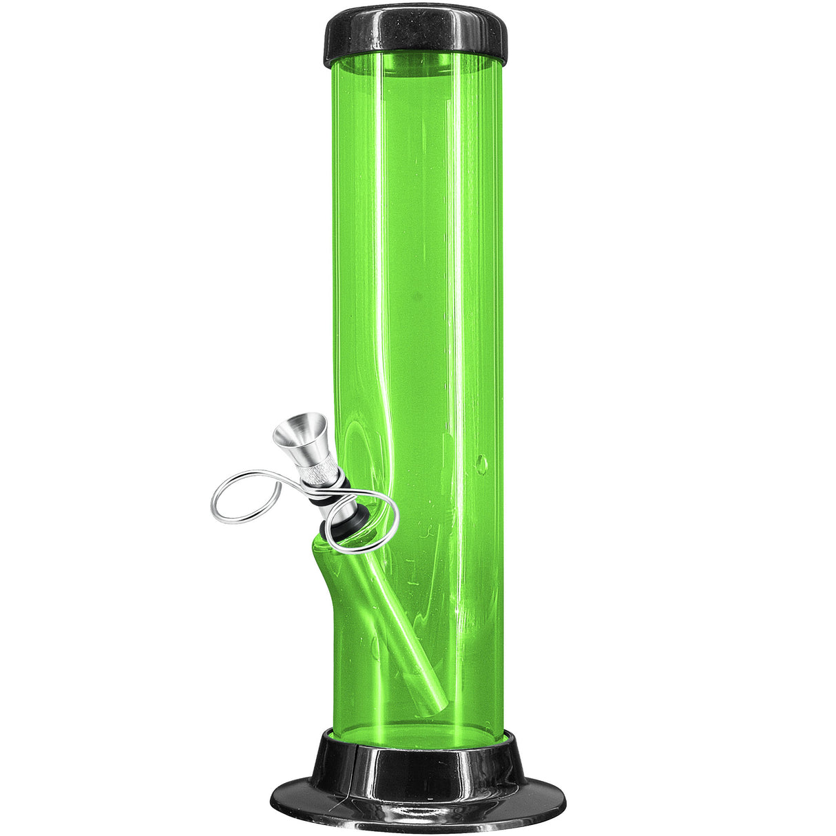 JM Enterprises 6-9-12-15" Acrylic Straight Tube Basic Bong - 2" Tube Diameter - Multiple Colors