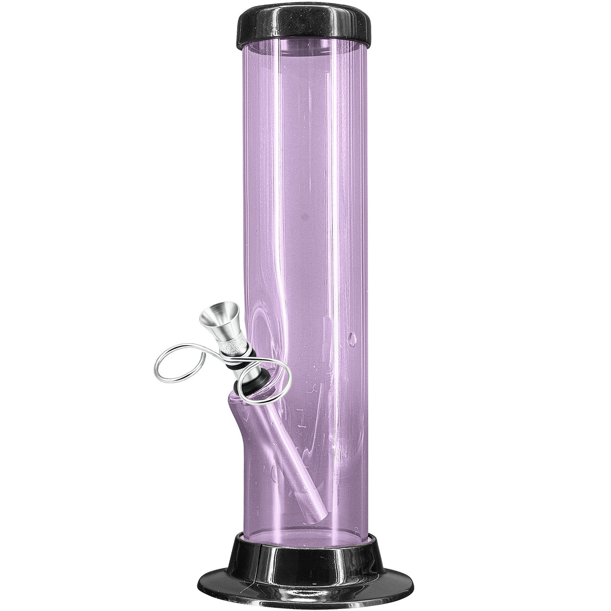 JM Enterprises 6-9-12-15" Acrylic Straight Tube Basic Bong - 2" Tube Diameter - Multiple Colors