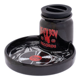 Death Row Records Ceramic StashTray - 5.75" with Airtight Lid, Angled View