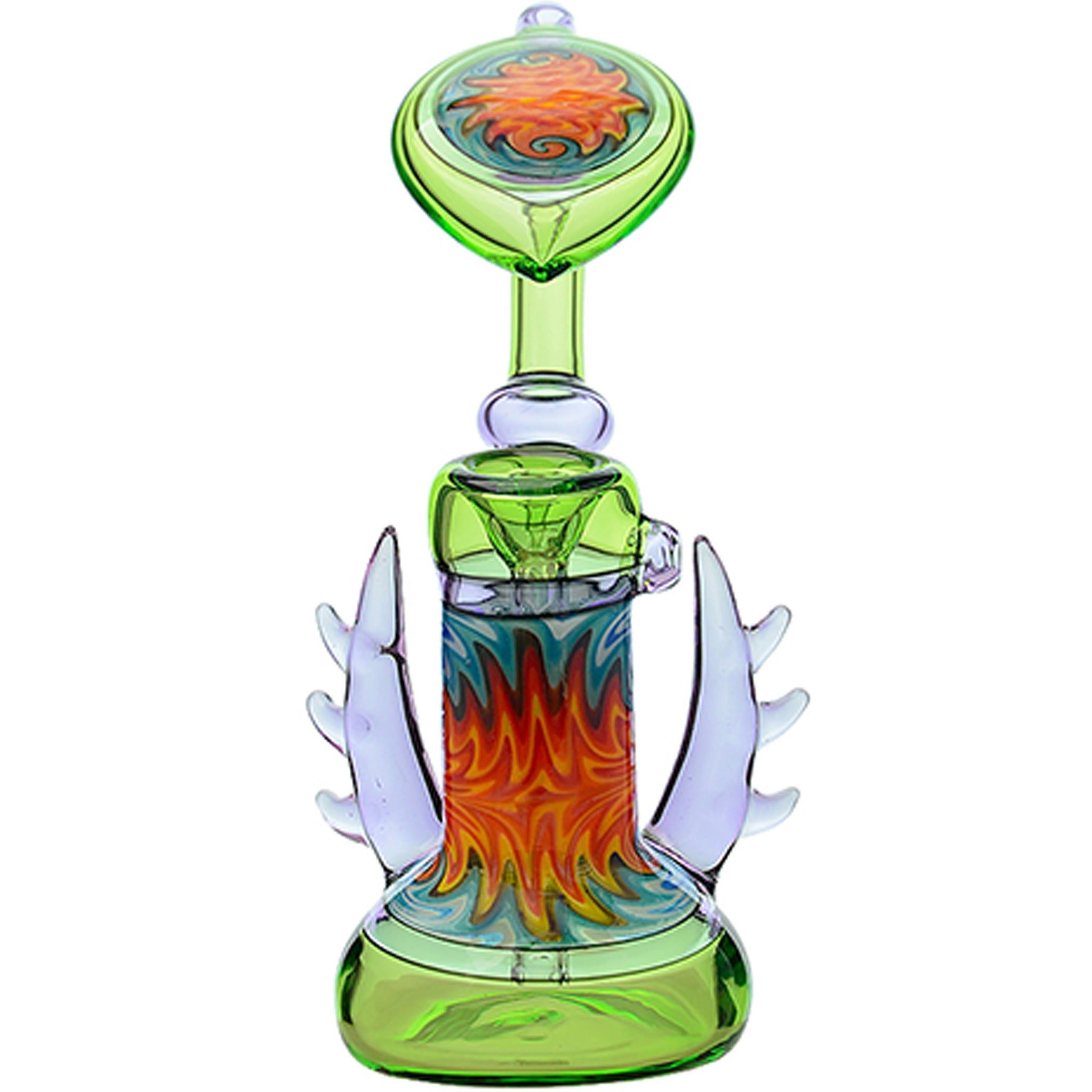 Calibear Horned Wig Wag Upright Bubbler – DankGeek