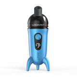 Lookah Ant Vaporizer in Blue with Digital Display - Front View on White Background