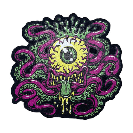 East Coasters 8 inch Jimbo Phillips Cycloptopus Dab Mat, vibrant design, front view