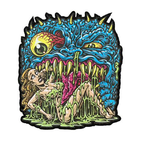 East Coasters 10" Jimbo Phillips Snack Time Dab Mat, vibrant monster design, front view