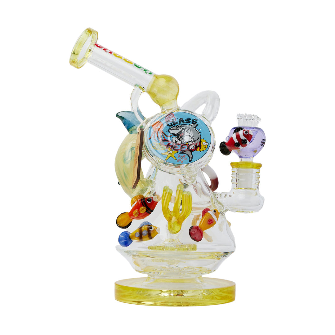 Cheech Glass 10.5" Shark Attack Rig with Colorful Accents and 14mm Female Joint