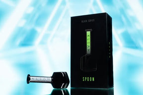 KLEAN Black Series Spoon Master Case of 30 - black borosilicate glass hand pipe with glow-in-the-dark stripe