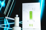 KLEAN White Series Rig - clear borosilicate glass dab rig with glow-in-the-dark stripe