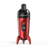 Lookah Ant Vaporizer in Red, Front View on White Background, Compact Design with Digital Display