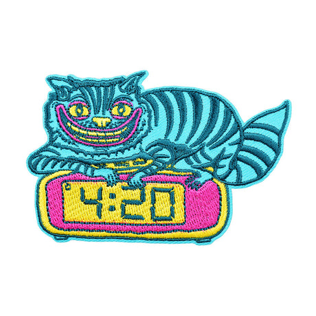 ThreadHeads Killer Acid 420 Cat Patch with vibrant colors, front view on white background