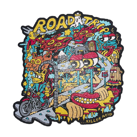 East Coasters 11" Killer Acid Road Trip Dab Mat with vibrant, psychedelic design
