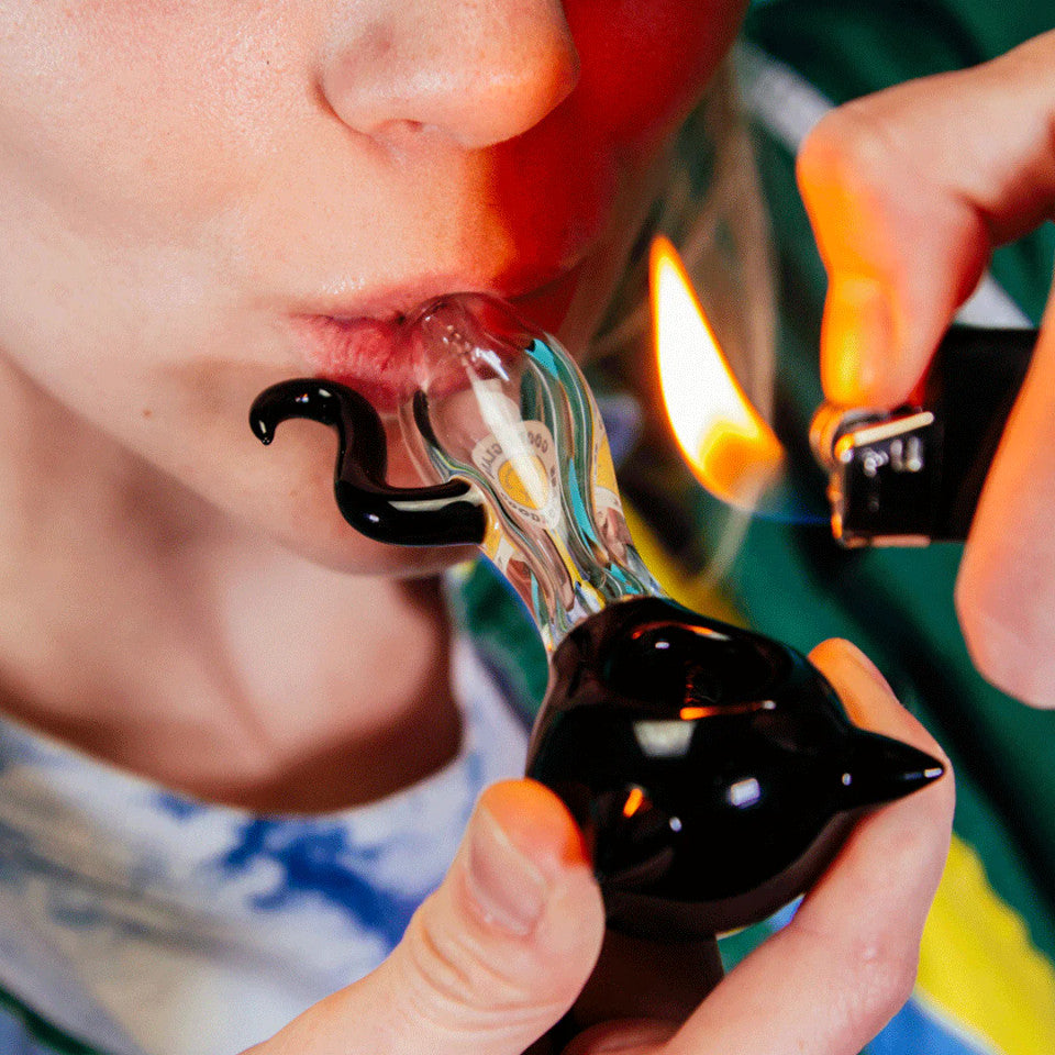 Goody Glass Kitty Glass Hand Pipe – 4″