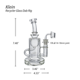 Waxmaid 7.48” Klein Recycler Glass Dab Rig