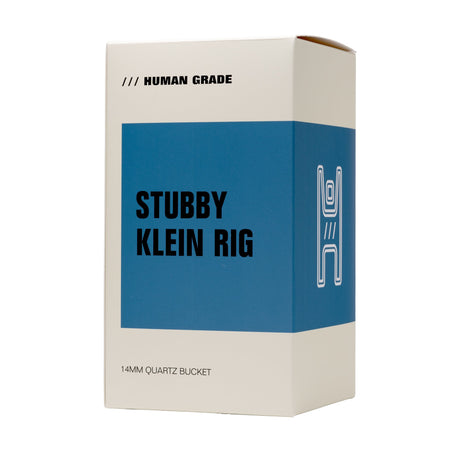 Human Grade Stubby Klein Glass Recycler Dab Rig