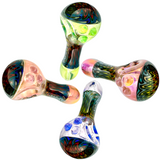 AFM 4" Wig Wag Vortex Glass Hand Pipes with Colorful Heady Glass Designs