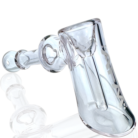 AFM 6" Full Color Glass Bubbler with Color Accents - Angled Side View