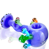 AFM 4" Forbidden Jungle Mushroom Glass Hand Pipe in Vibrant Colors - Angled View