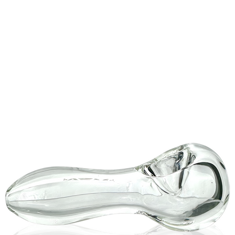 AFM 9mm Thick Borosilicate Glass Hand Pipe - Clear, Heavy Duty, Side View